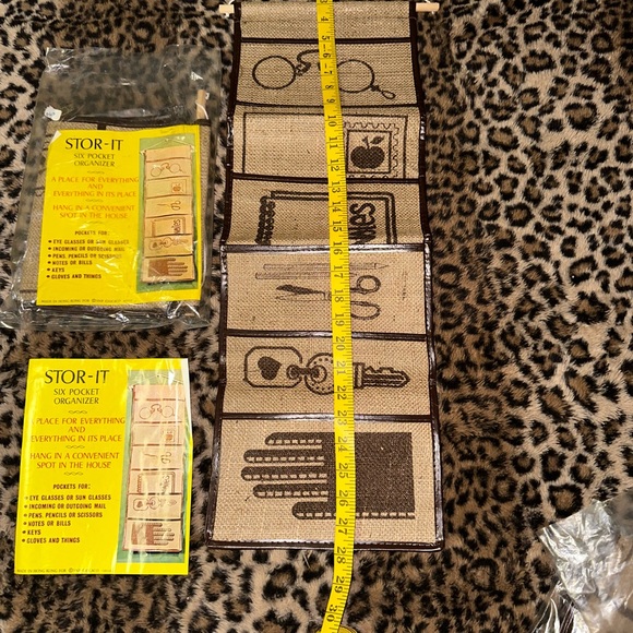 NOS/NIP: BUNDLE of (2) Vintage (6) Six Pocket HANGING Stor-It Organizer - Picture 3 of 6